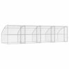 vidaXL Dog Kennel 4 pcs Silver 8 x 2 x 2 m Galvanised steel