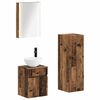 vidaXL Bathroom Furniture Set 4 pcs Old Wood Engineered Wood and Glass