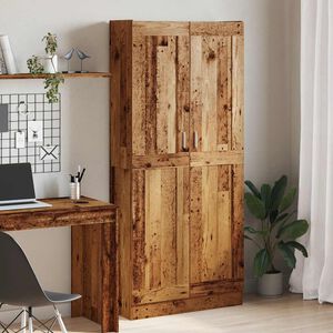 vidaXL Highboard Old Wood 82,5x30,5x185 cm Engineered Wood