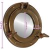 vidaXL Porthole Mirror Wall Hanging Ø23 cm Aluminium and Glass