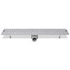 vidaXL Linear Shower Drain Bubble 730x140 mm Stainless Steel