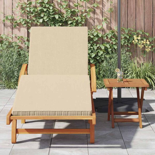 vidaXL Sun Lounger 2 pcs Beige 40 x 40 x 40cm Solid Acacia wood