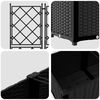 vidaXL Garden Planter 2 pcs Black 80 x 40 x 143 cm Steel