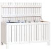 vidaXL Garden Storage Box White 115x49x60 cm Solid Wood Pine