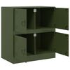 vidaXL Sideboard Olive Green 67x39x73 cm Steel
