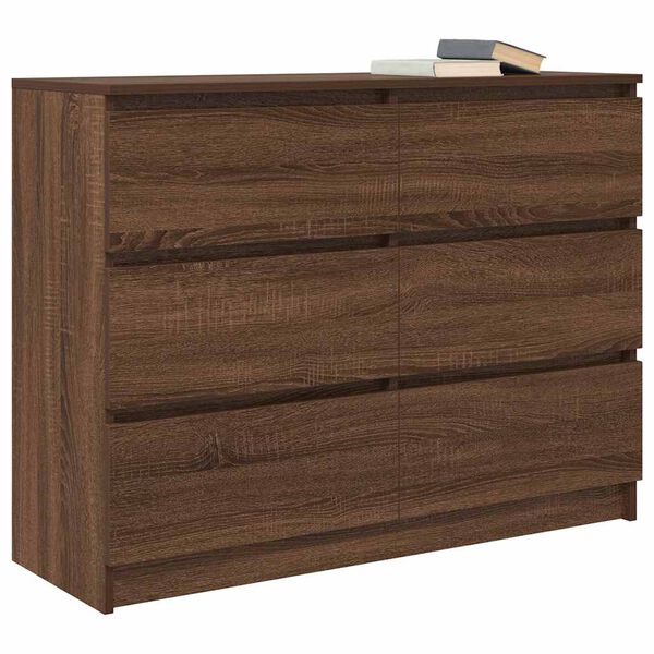 vidaXL Sideboard Brown Oak 100x35x76 cm Engineered Wood