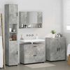 vidaXL Bathroom Furniture Set with Drawer 4 pcs Concrete Grey
