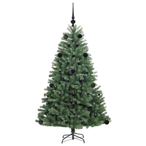 vidaXL Artificial Hinged Christmas Tree Green 150 cm PVC and Metal