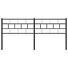 vidaXL Metal Replace Headboard Black 200 cm