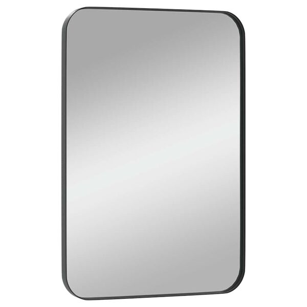 vidaXL Wall-mounted Mirror Black 40x60 cm Rectangle