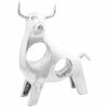vidaXL Bull Sculpture Silver 22 x 9.5 x 34 cm Aluminium