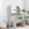 vidaXL Dressing Table Set Concrete Grey 96x40x142 cm