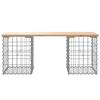 vidaXL Garden Bench Gabion Design 103x31x42 cm Solid Wood Pine