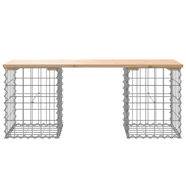 vidaXL Garden Bench Gabion Design 103x31x42 cm Solid Wood Pine