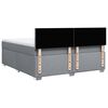 vidaXL Box Spring Bed with Mattress Light Grey 180x200 cm Fabric