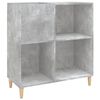 vidaXL Record Cabinet Concrete Grey 84.5x38x89 cm Engineered Wood