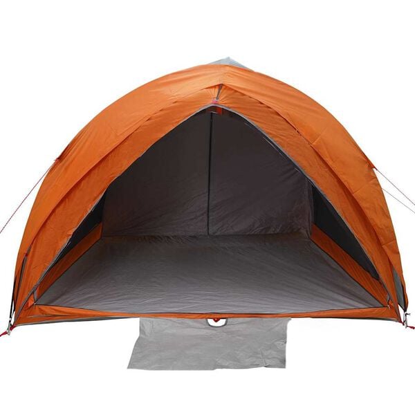 vidaXL Tunnel tent Grey and Orange 410 x 285 x 198 cm Taffeta
