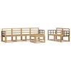 vidaXL Outdoor Sofa Set 7 pcs White 59 x 59 x 37 cm Solid Acacia Wood