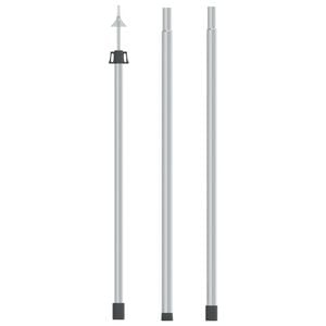 vidaXL Telescopic Tarp Pole with Length of 102-260 cm Aluminum