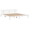 vidaXL Bed Frame with Headboard without Mattress White 180x200 cm Super King