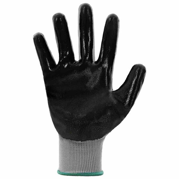 vidaXL Work Gloves 24 pcs Grey and Black 11 / XXL Polyester