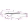 vidaXL Bed Frame without Mattress with Drawers White 140x200 cm (815045+815000)