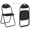 vidaXL Folding Chair 2 pcs Black 48 x 43.5 x 81 cm Faux Leather