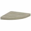 vidaXL Corner Shelf | Oak | Honeycomb MDF, metal | 35 cm x 35 cm x 3.8 cm