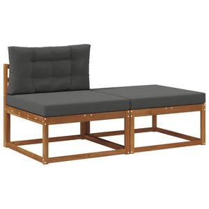 vidaXL Sectional Sofa Units with Cushion 2 Piece Natural