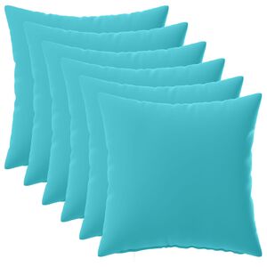 vidaXL Cushion Cover 6 pcs HEERLEN Turquoise 30 x 30 cm Polyester