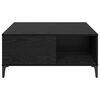 vidaXL Coffee Table Black Oak 80 x 80 x 36.5 cm Engineered Wood