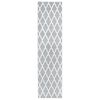 vidaXL Runner Rug BCF Grey and White 100x500 cm