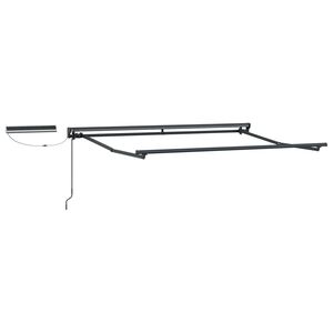 vidaXL Electric Retractable Awning Frame Anthracite 2.5 x 2 m Steel