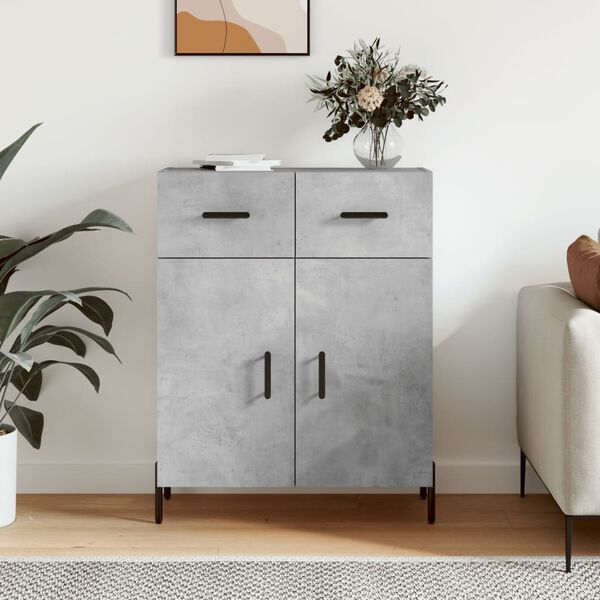 vidaXL Sideboard Concrete Grey 69.5x34x90 cm Engineered Wood