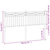 vidaXL Metal Headboard Black 193 cm
