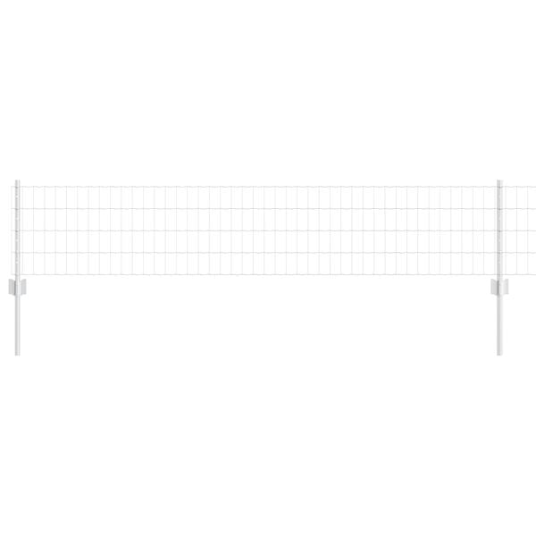 vidaXL Fence with Post Silver 0.4 x 50 m Steel