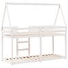 vidaXL Bunk Bed without Mattress White 75x190 cm Small Single Solid Wood Pine