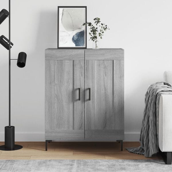 vidaXL Sideboard Grey Sonoma 69.5x34x90 cm Engineered Wood