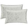 vidaXL Cushion Cover 2 pcs HOUTEN Light Grey 50 x 80 cm Flannel