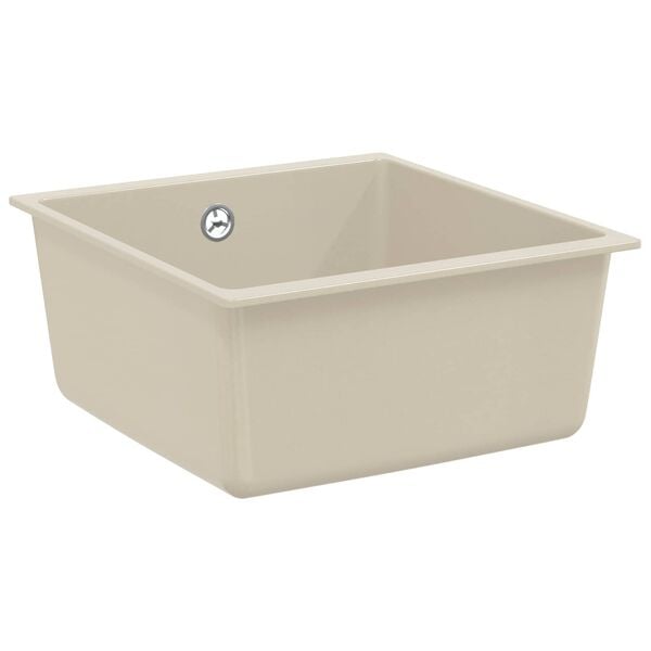 vidaXL Sink Beige 430 x 460 mm 80% Quartz and 20% Resin