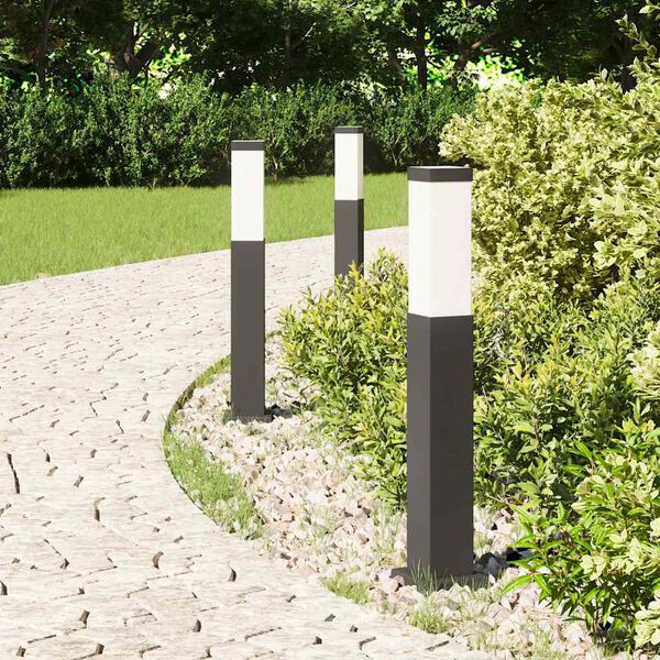vidaXL Bollard Lights 3 pcs 50 cm Black IP44
