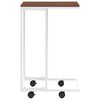 vidaXL Side Table with Wheels White 40x30x63.5 cm Engineered Wood