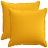 vidaXL Throw Pillow 2 pcs HOUTEN Light Yellow 80 x 80 cm Faux Linen