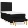 vidaXL Box Spring Bed with Mattress Black 90x190 cm Fabric