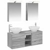 vidaXL Bathroom Furniture Set 5 pcs Grey Sonoma
