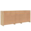vidaXL Sideboard with LED Lights Sonoma Oak 162x37x67 cm