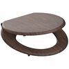 SCH&Uuml;TTE Toilet Seat with Soft-Close DARK WOOD MDF