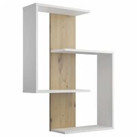FMD Wall-mounted Reversed Shelf White Artisan Oak