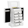 vidaXL Jewellry Case with Mirror MDF 25x13,5x34 cm