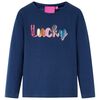 vidaXL Kids' T-shirt with Long Sleeves Navy Blue 116
